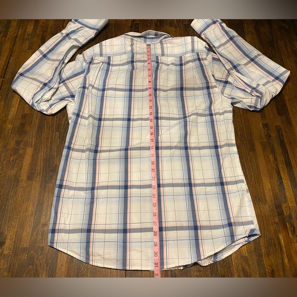 Abercrombie & Fitch Muscle Button Shirt Mens XXL Plaid Cotton Long Sleeve Pocket - Picture 6 of 8